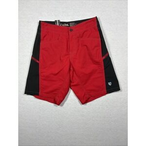 Kuhl Mutiny River Red Black Quick Dry Outdoor Hiking Zip Pocket Shorts Mens 30